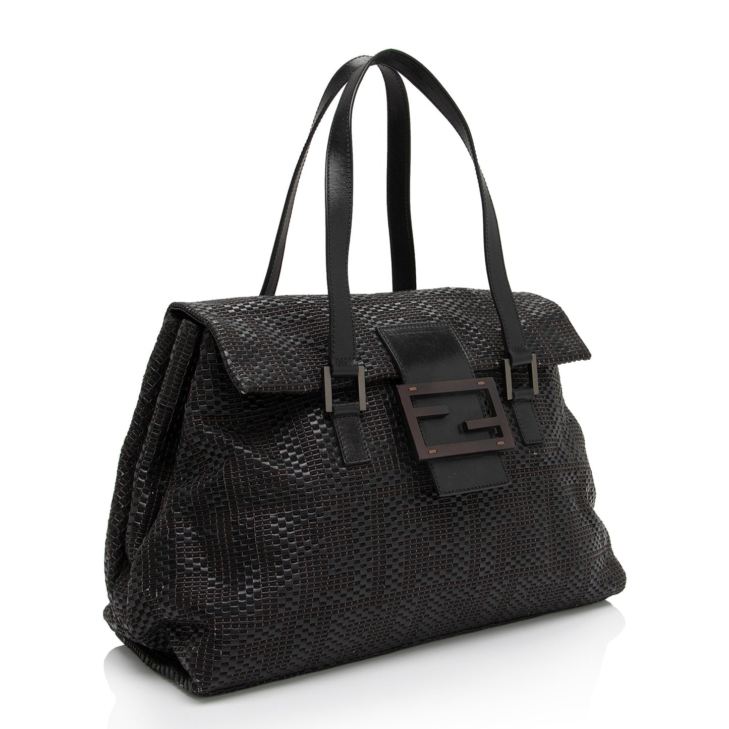 Luxury FendiWoven Zucca Leather Forever Large Shoulder Bag (SHF-QqfMFO)