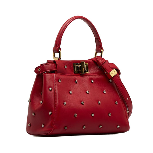 Luxury FendiXS Studded Crystal Stars Peekaboo Iconic Satchel (SHG-qwNGea)