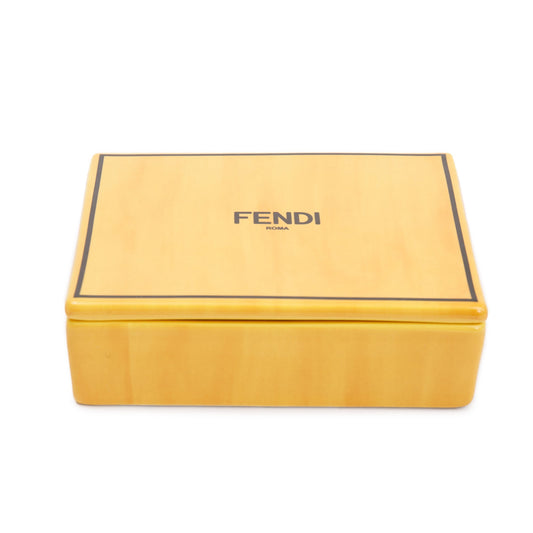 Fendi Yellow Ceramic Covered Box