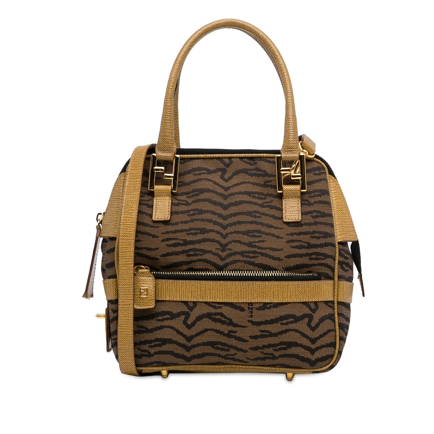 Luxury FendiZebra Print Canvas Satchel (SHG-osFG5D)