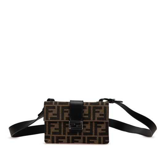 Luxury FendiZucca Canvas Convertible Belt Bag (SHG-jFWZlT)