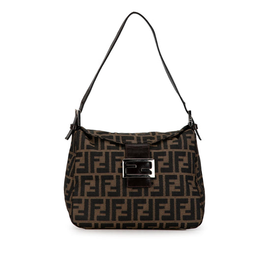 Luxury FendiZucca Canvas Double Flap Mamma (SHG-JALFTi)