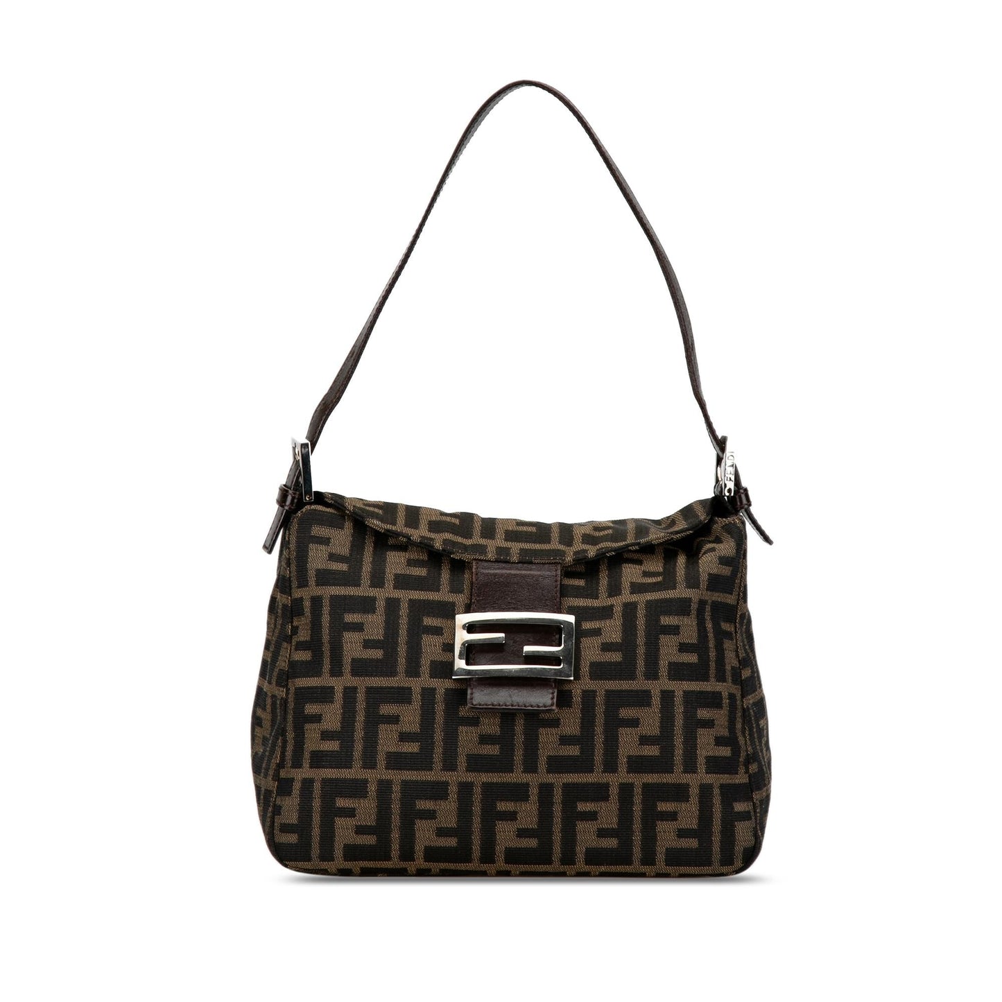 Luxury FendiZucca Canvas Double Flap Mamma (SHG-Bc9JXa)