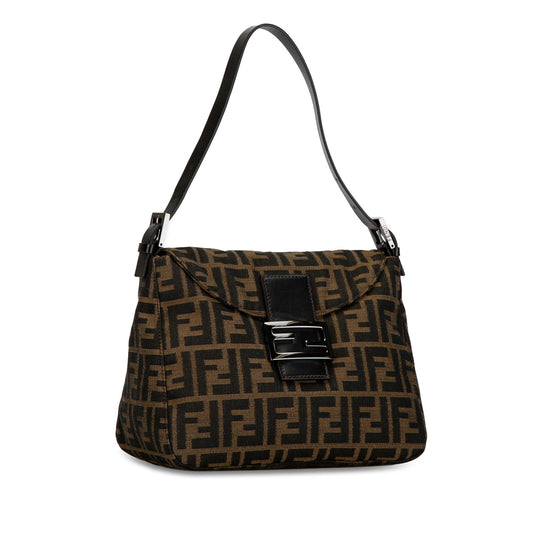 Luxury FendiZucca Canvas Double Flap Mamma (SHG-fbbxxj)