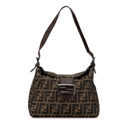 Luxury FendiZucca Canvas Double Flap Mamma (SHG-9hHdcP)