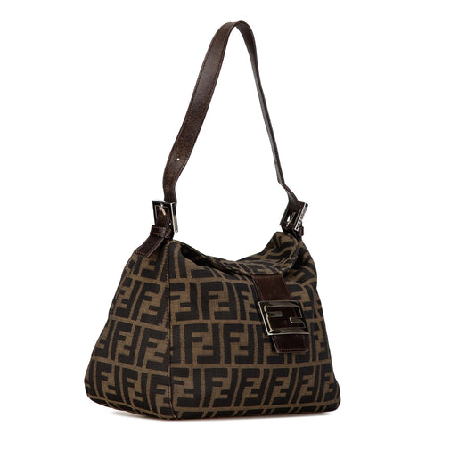 Luxury FendiZucca Canvas Double Flap Mamma (SHG-9hHdcP)