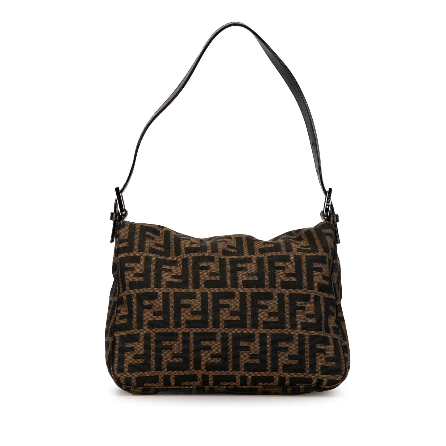 Luxury FendiZucca Canvas Double Flap Shoulder Bag (SHG-BZYeGl)