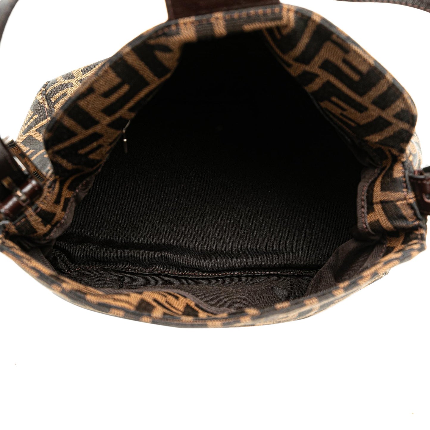 Luxury FendiZucca Canvas Double Flap Shoulder Bag (SHG-5160t3)