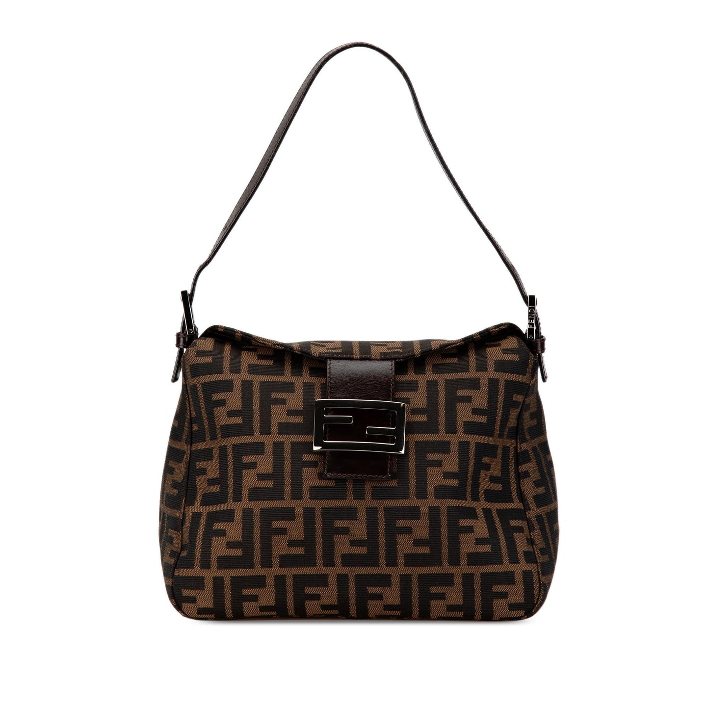 Luxury FendiZucca Canvas Double Flap Shoulder Bag (SHG-5160t3)