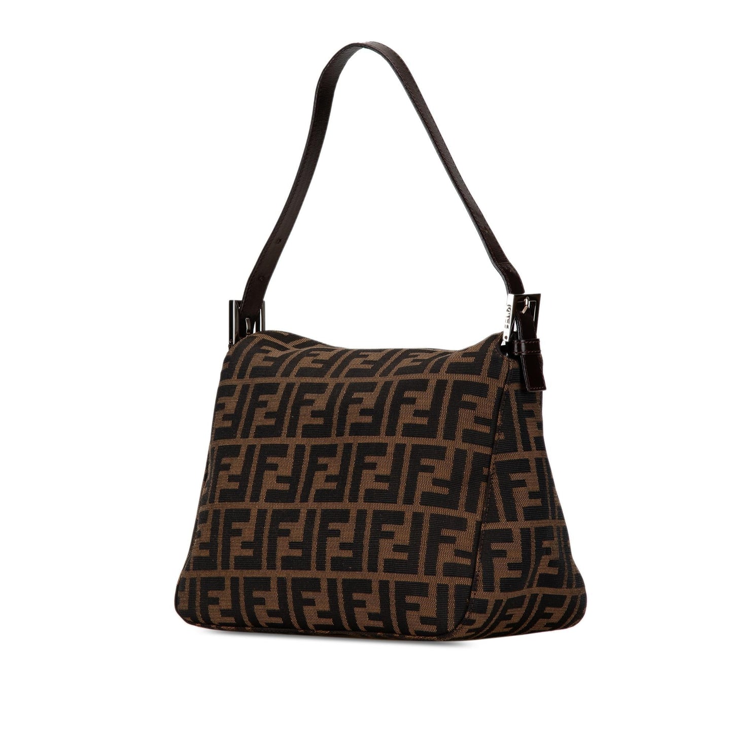 Luxury FendiZucca Canvas Double Flap Shoulder Bag (SHG-5160t3)