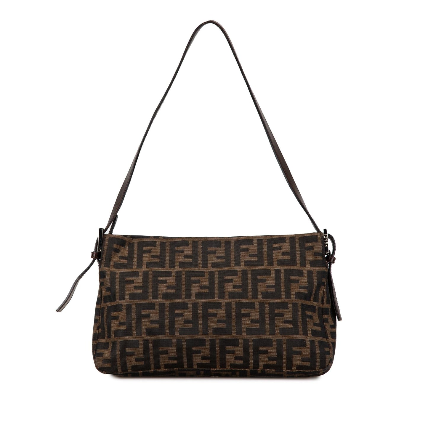 Luxury FendiZucca Canvas Flap Shoulder Bag (SHG-PNNTeW)