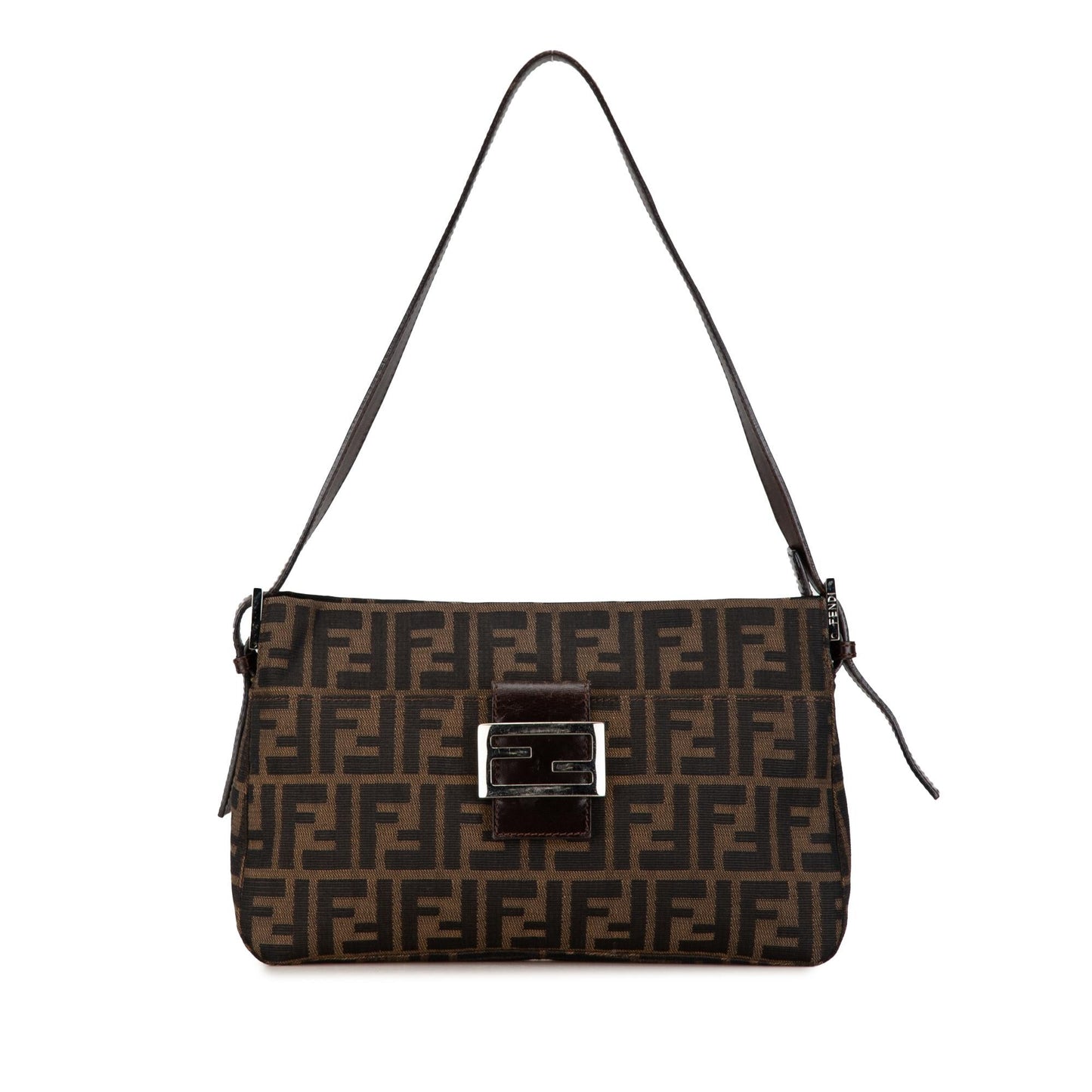 Luxury FendiZucca Canvas Flap Shoulder Bag (SHG-PNNTeW)
