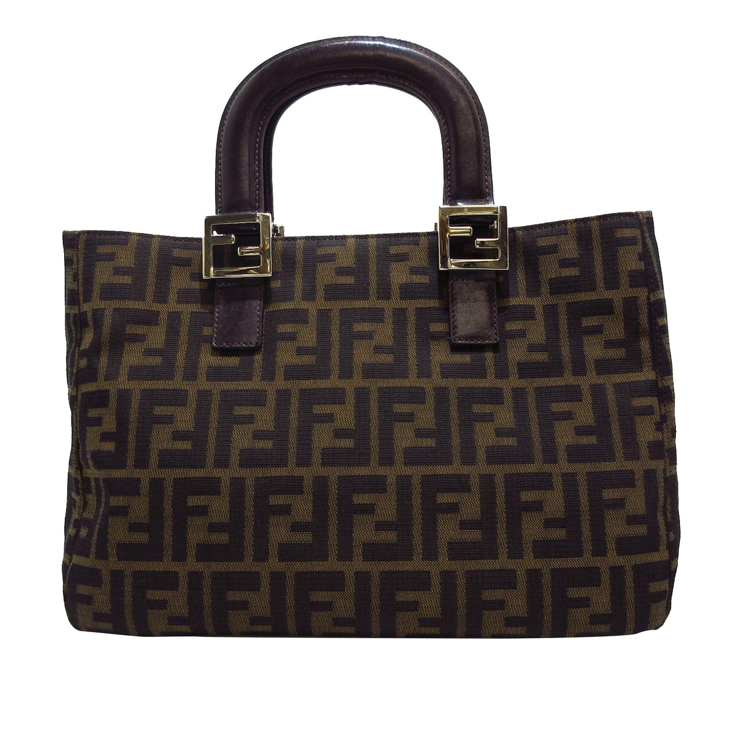 Luxury FendiZucca Canvas Handbag (SHG-dTO6G7)