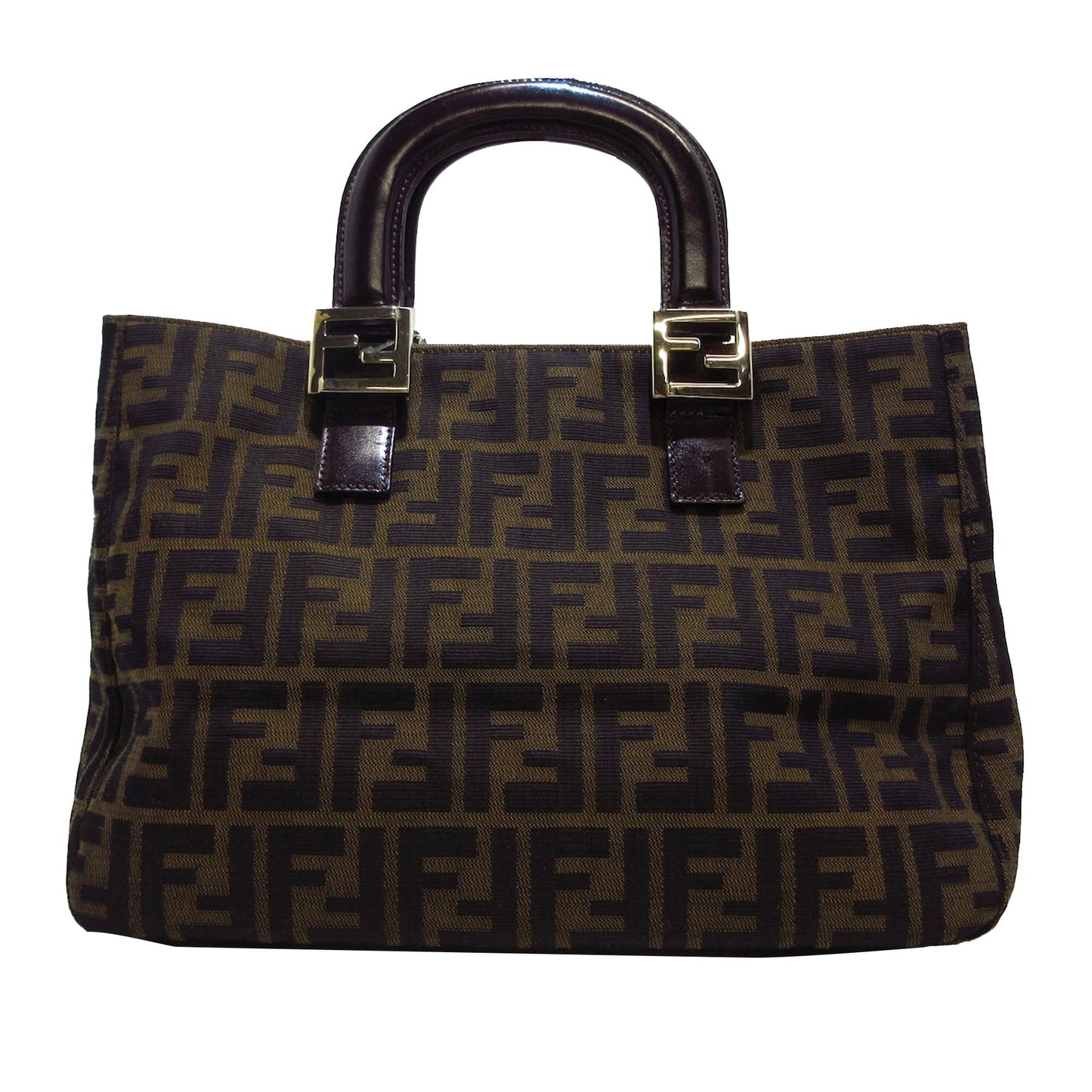 Luxury FendiZucca Canvas Handbag (SHG-dTO6G7)