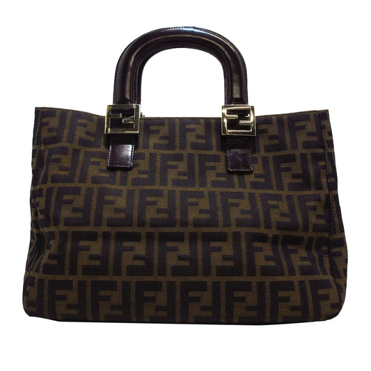 Luxury FendiZucca Canvas Handbag (SHG-dTO6G7)