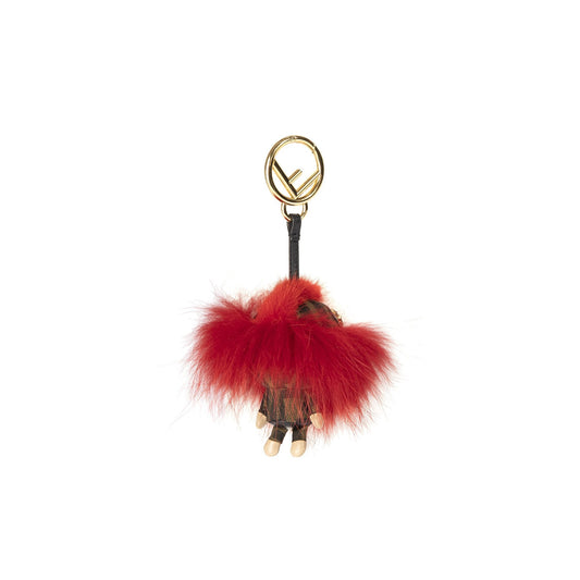 Fendi Zucca Canvas & Leather Space Monkey Bag Charm