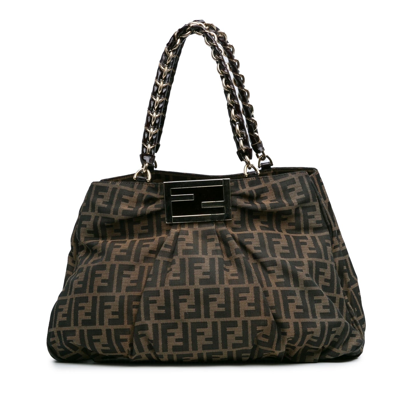 Luxury FendiZucca Canvas Mia Tote (SHG-xCKTom)
