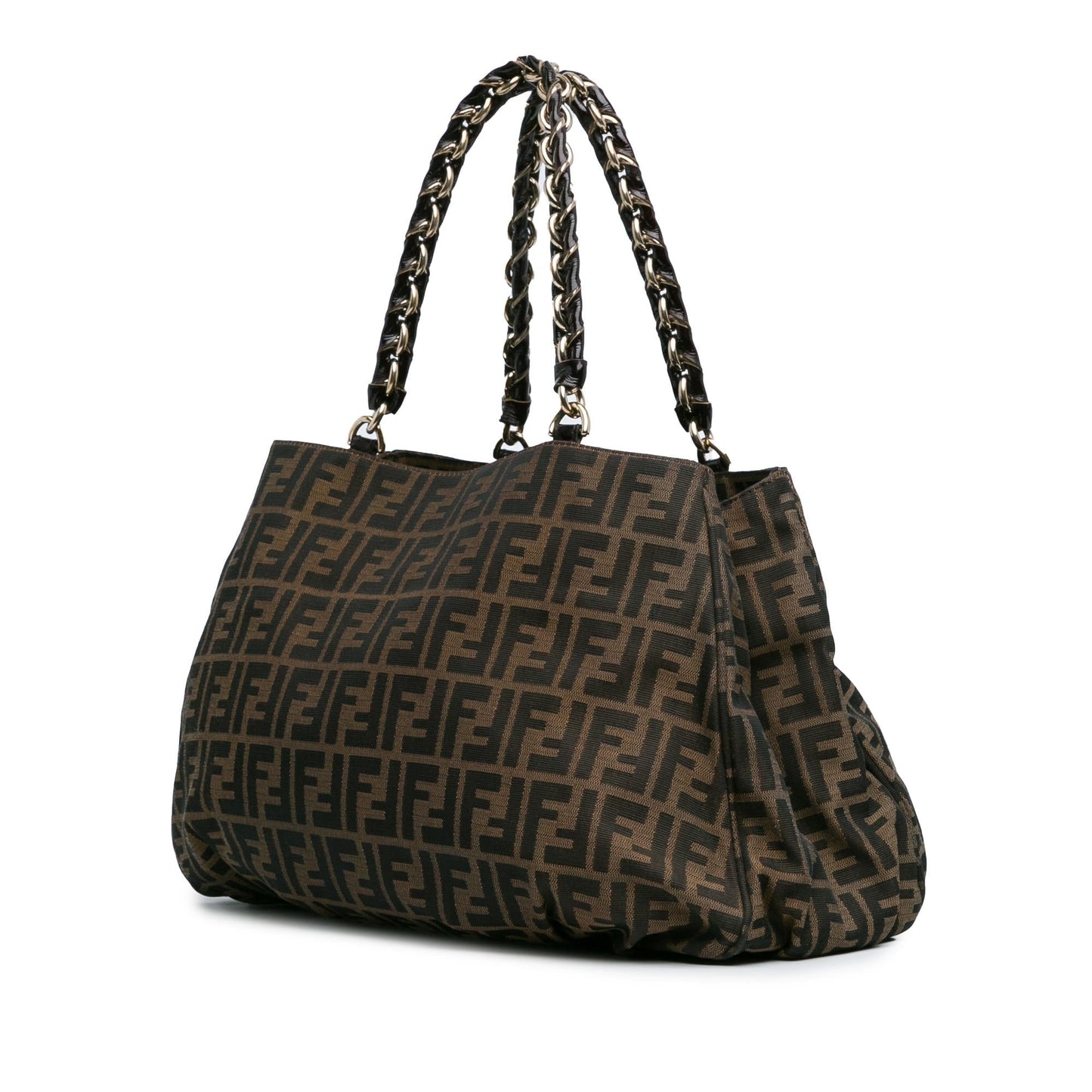 Luxury FendiZucca Canvas Mia Tote (SHG-xCKTom)