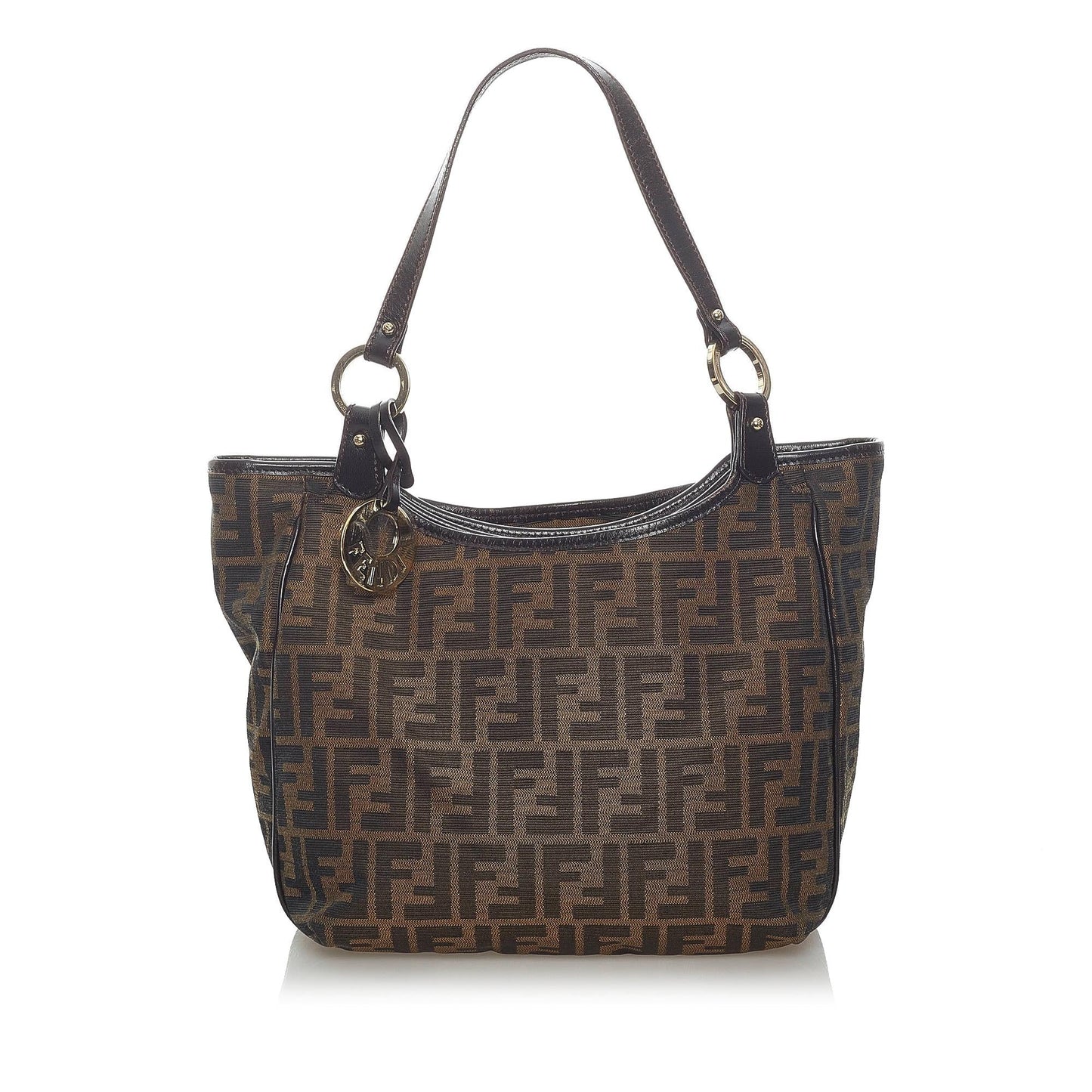 Luxury FendiZucca Canvas Shoulder Bag (SHG-33151)