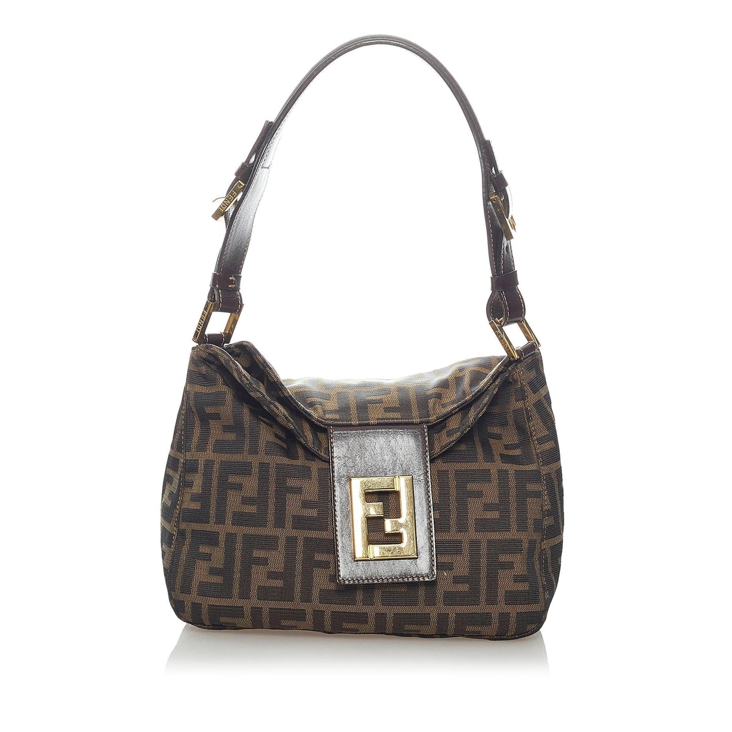 Luxury FendiZucca Canvas Shoulder Bag (SHG-33334)