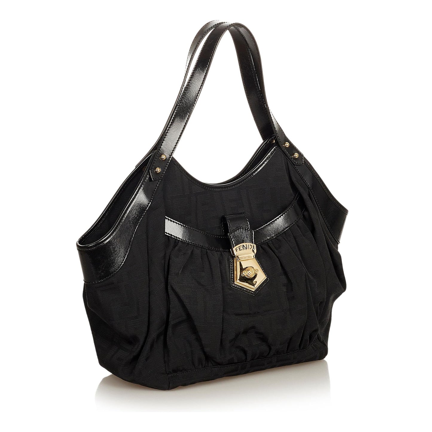 Luxury FendiZucca Canvas Shoulder Bag (SHG-36077)