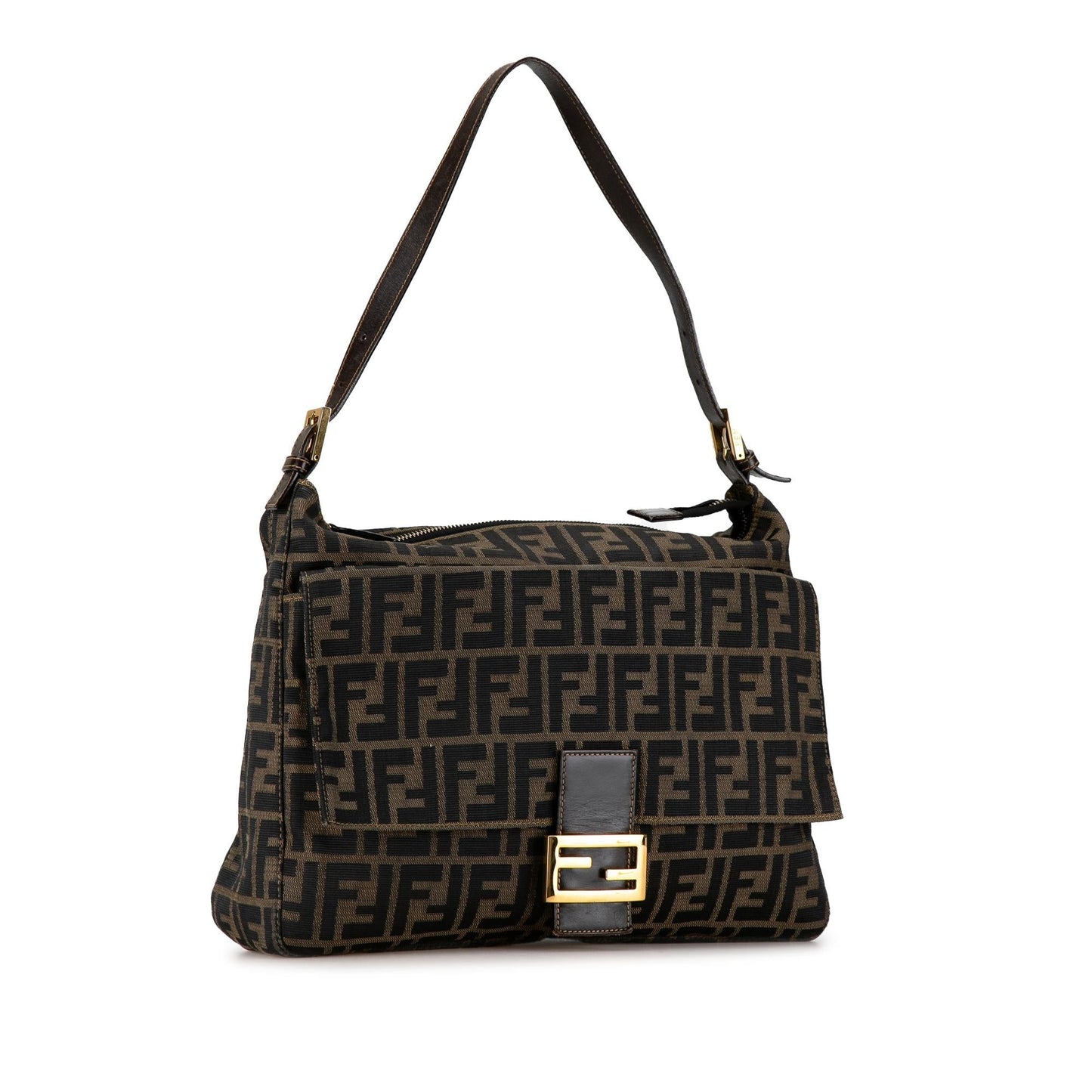 Luxury FendiZucca Canvas Shoulder Bag (SHG-si6emC)