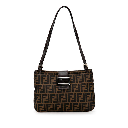 Luxury FendiZucca Canvas Shoulder Bag (SHG-SIrqbs)