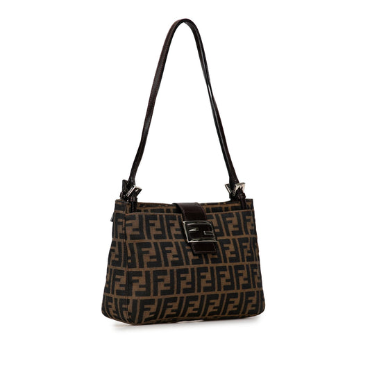 Luxury FendiZucca Canvas Shoulder Bag (SHG-SIrqbs)