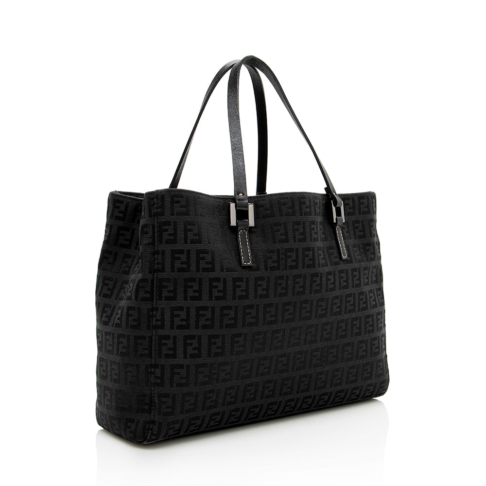 Luxury FendiZucca Canvas Small Tote (SHF-16249)