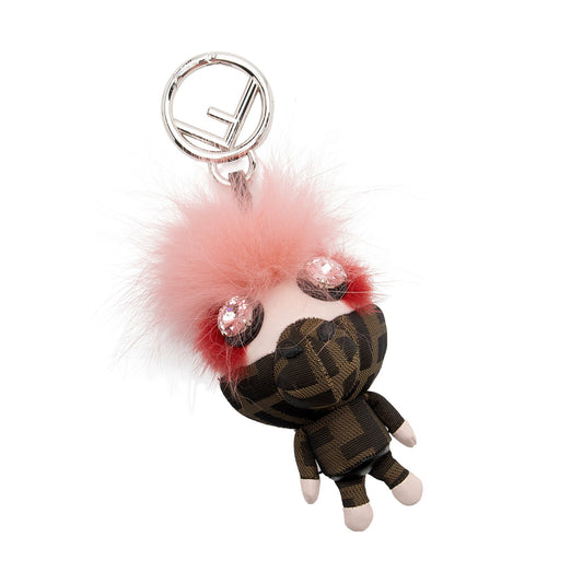 Luxury FendiZucca Canvas Space Monkey Bag Charm (SHF-SGv8KO)
