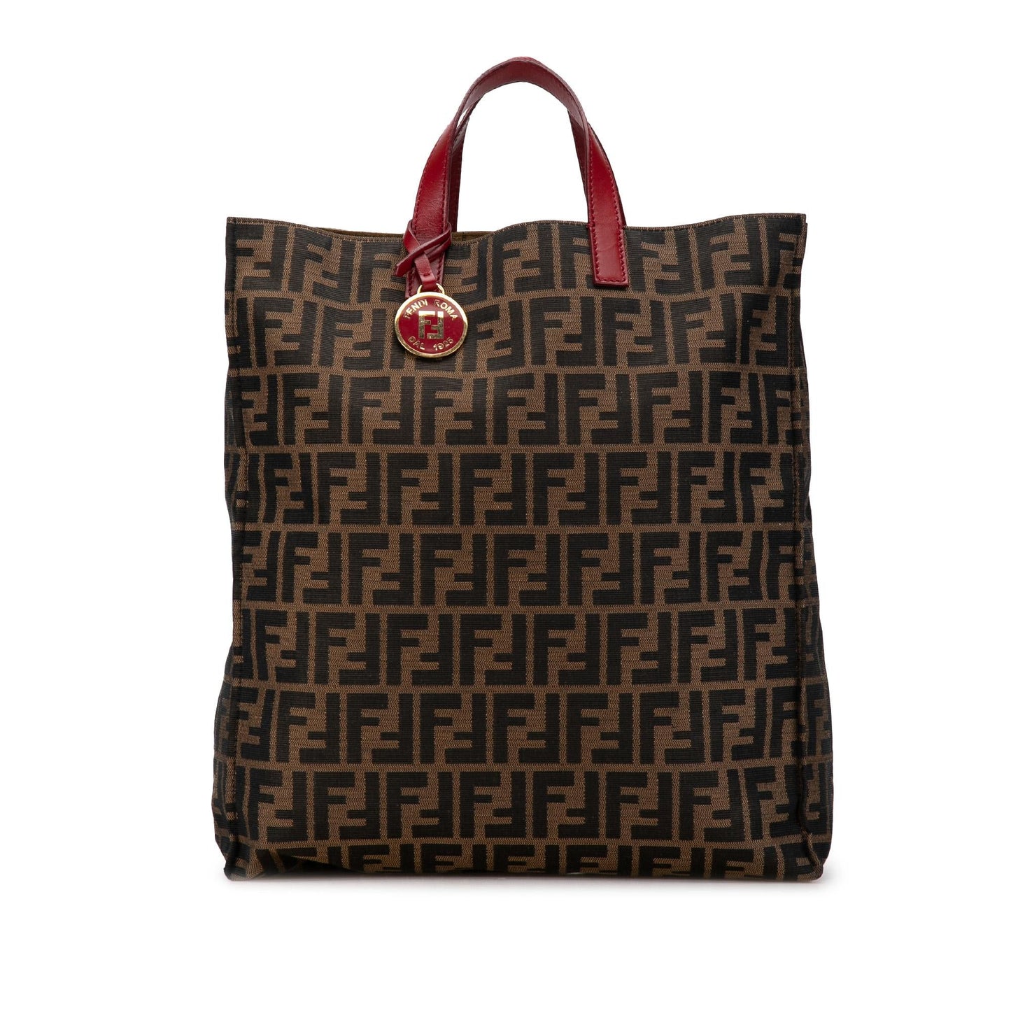 Luxury FendiZucca Canvas Vertical Shopping Tote (SHG-oMb6qG)