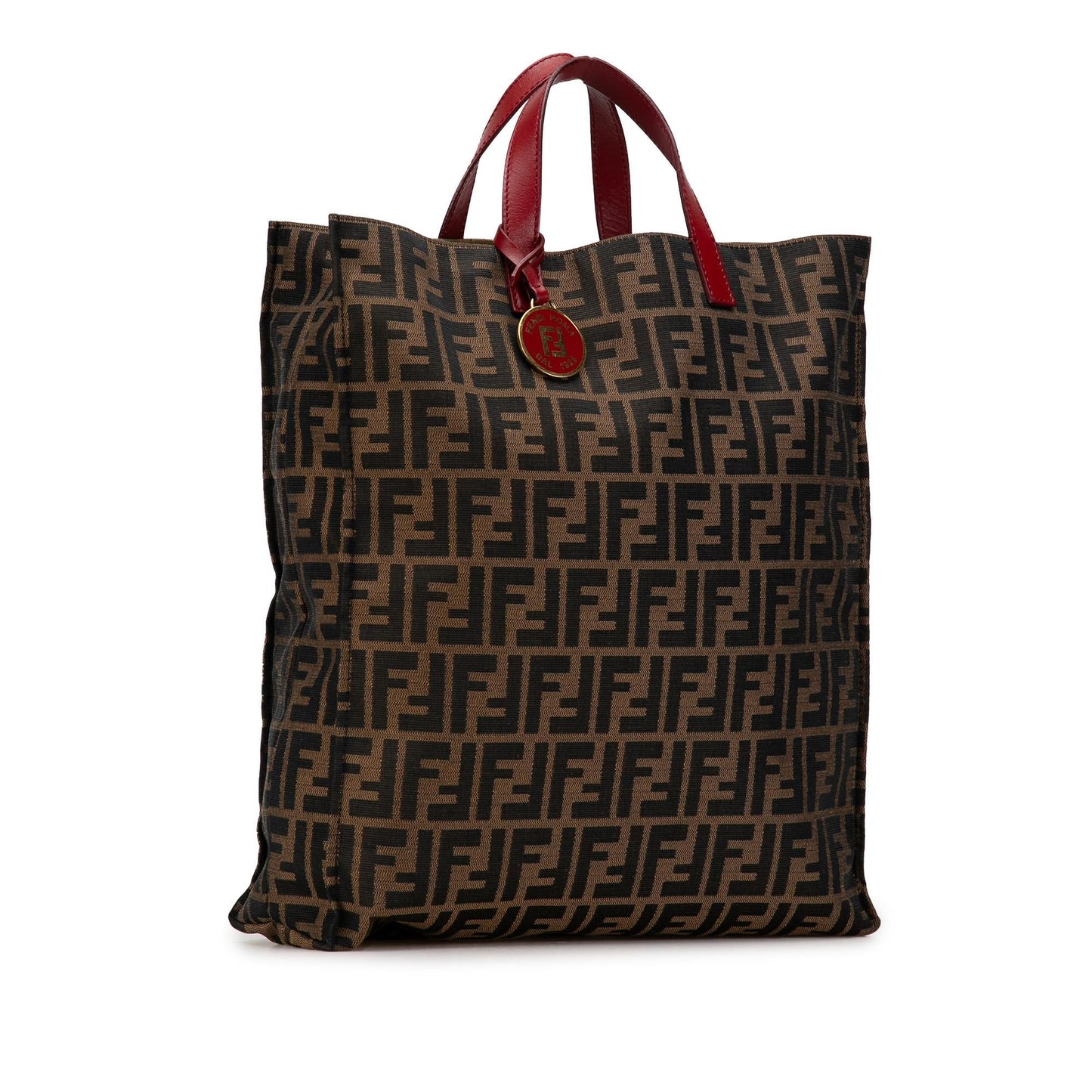 Luxury FendiZucca Canvas Vertical Shopping Tote (SHG-oMb6qG)