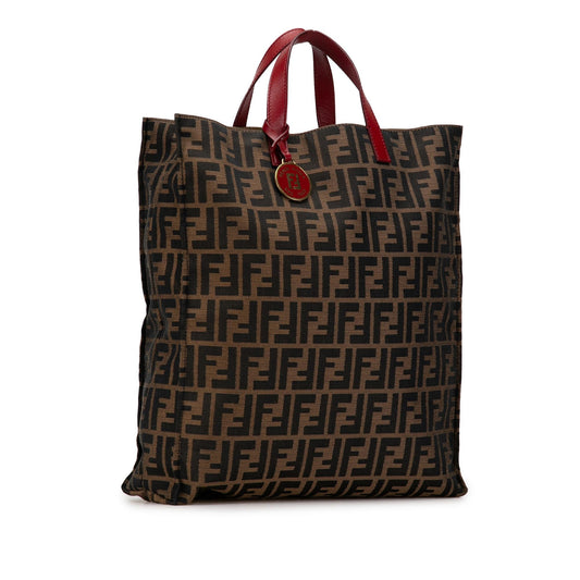 Luxury FendiZucca Canvas Vertical Shopping Tote (SHG-oMb6qG)