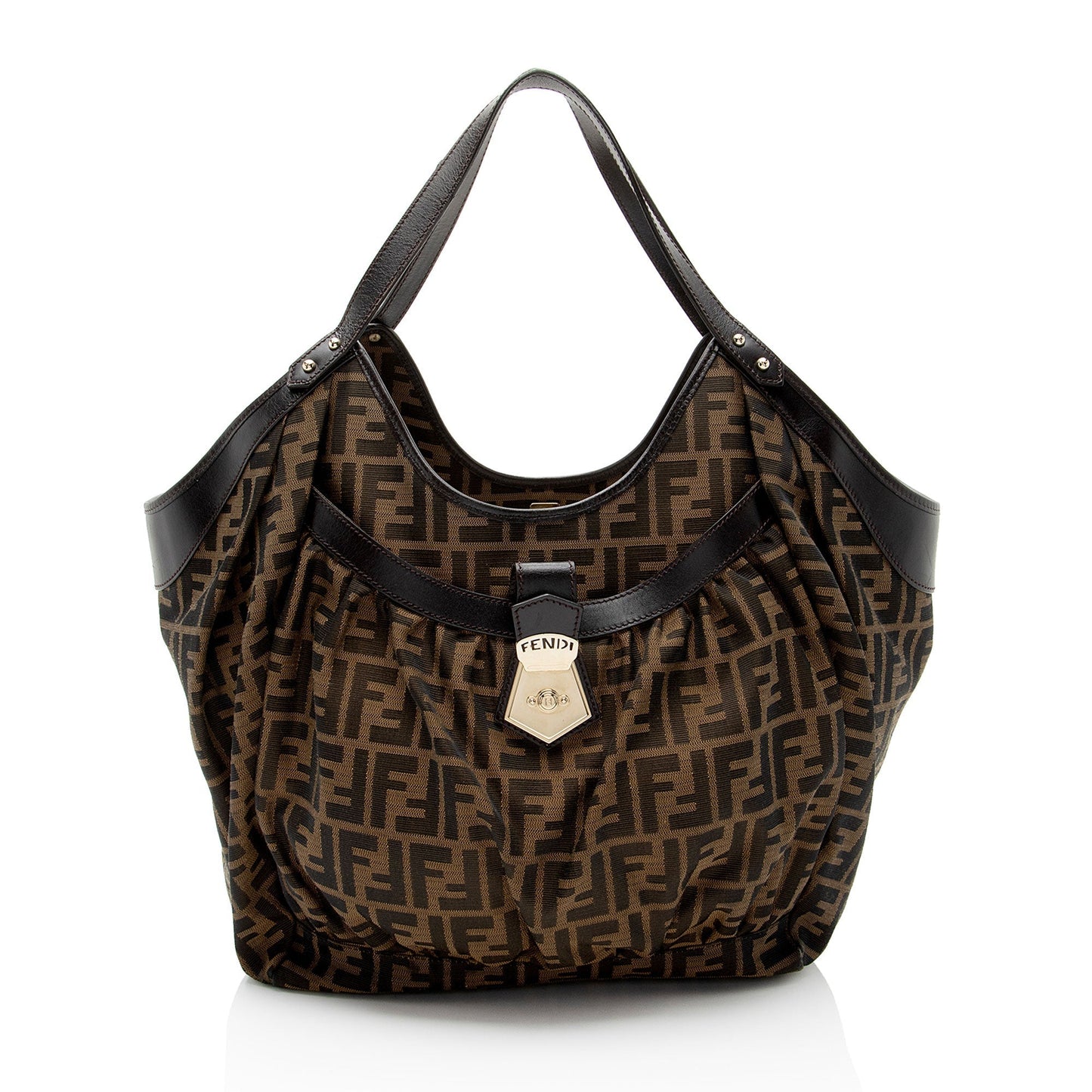 Luxury FendiZucca Chef Pocket Large Tote (SHF-8gWlAc)