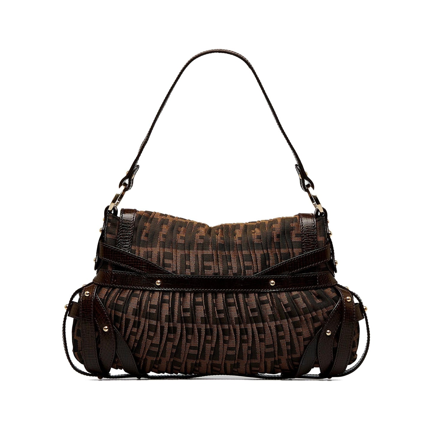 Luxury FendiZucca Chef Pleated Shoulder Bag (SHG-y51GY1)