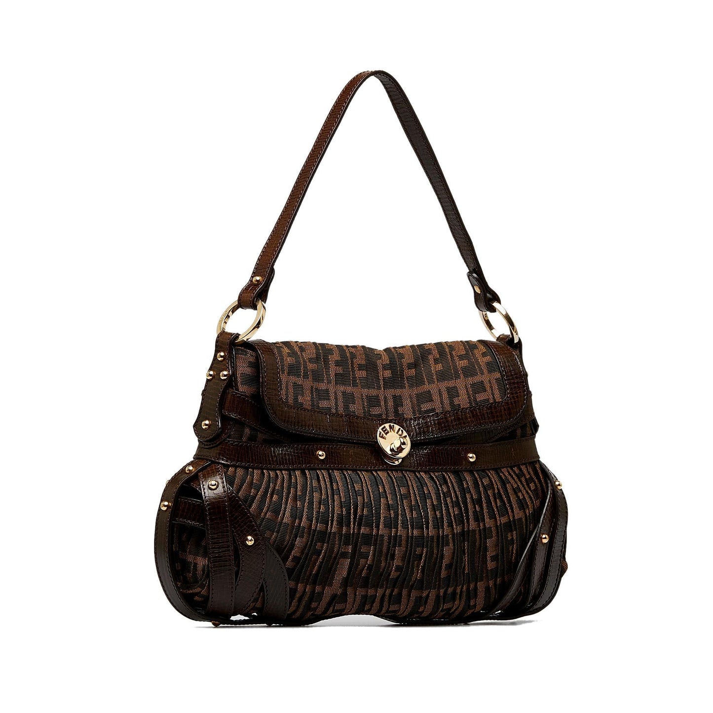Luxury FendiZucca Chef Pleated Shoulder Bag (SHG-y51GY1)