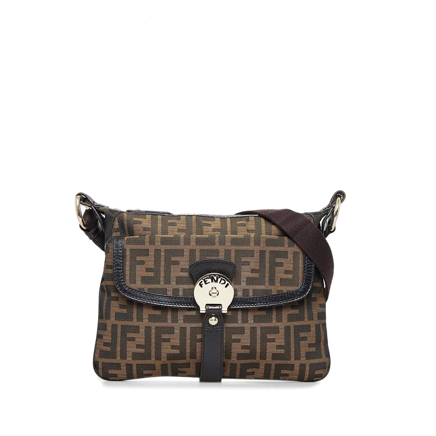 Luxury FendiZucca Chef Zip Crossbody Bag (SHG-keazTL)