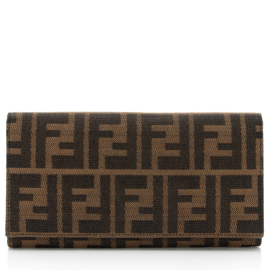 Luxury FendiZucca Continental Wallet (SHF-G0l1pR)
