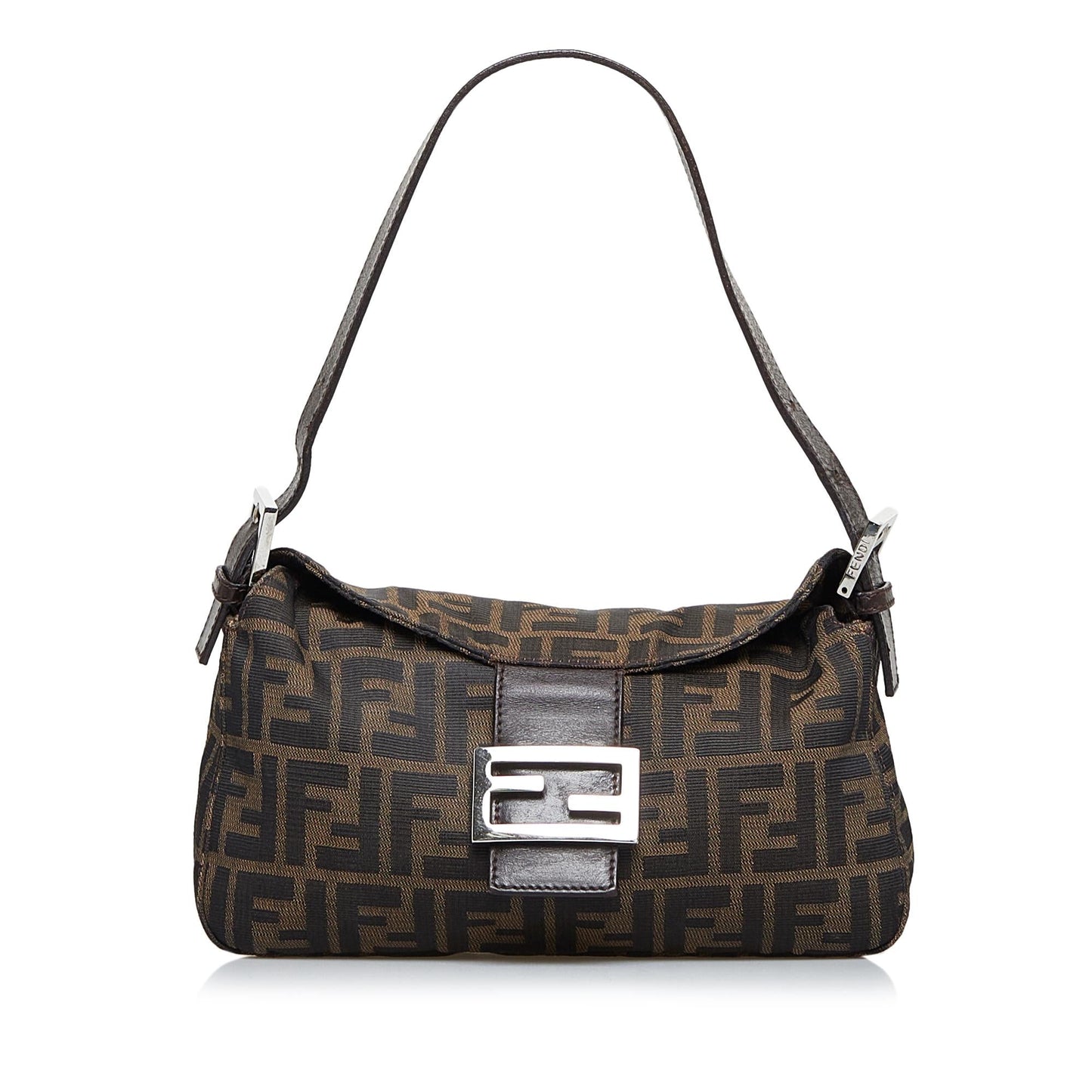 Luxury FendiZucca Double Flap Baguette (SHG-grLUIg)