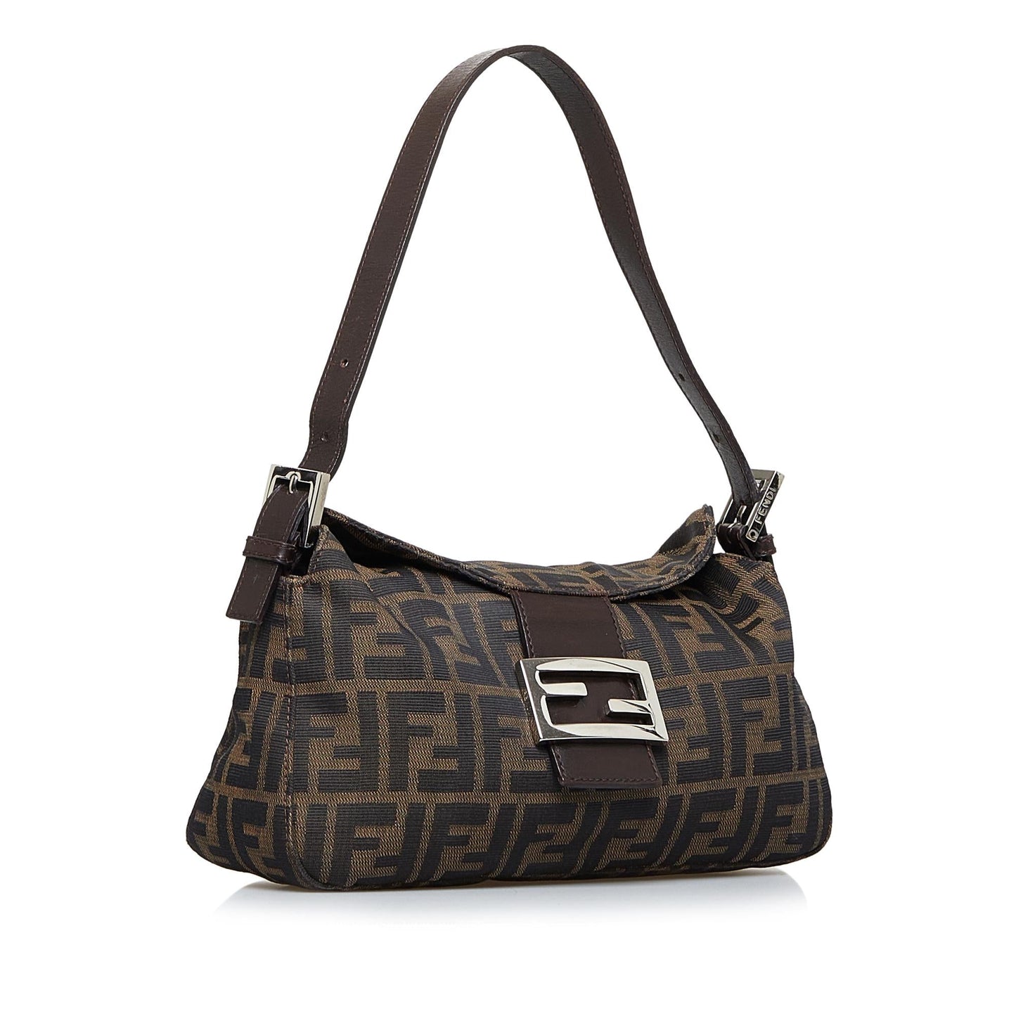 Luxury FendiZucca Double Flap Baguette (SHG-grLUIg)