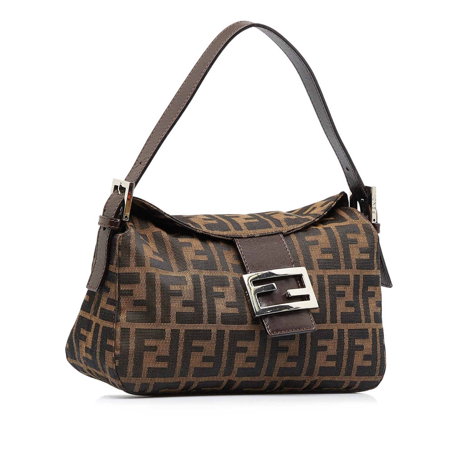 Luxury FendiZucca Double Flap Baguette (SHG-8sUN0W)