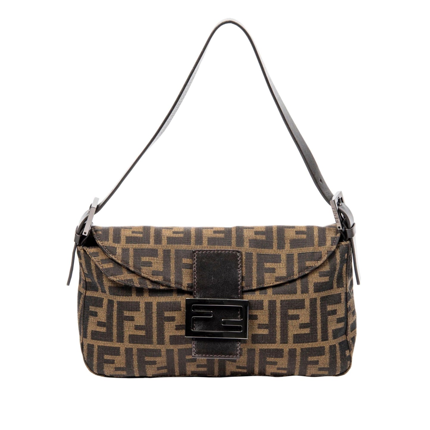 Luxury FendiZucca Double Flap Baguette (SHG-c4kHsH)