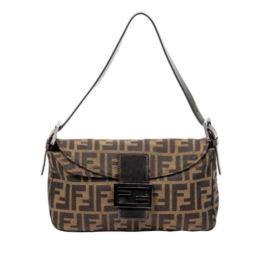 Luxury FendiZucca Double Flap Baguette (SHG-c4kHsH)