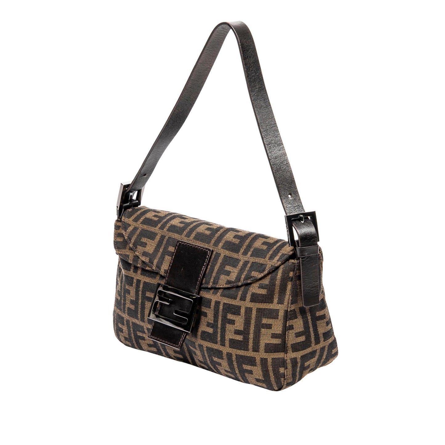 Luxury FendiZucca Double Flap Baguette (SHG-c4kHsH)