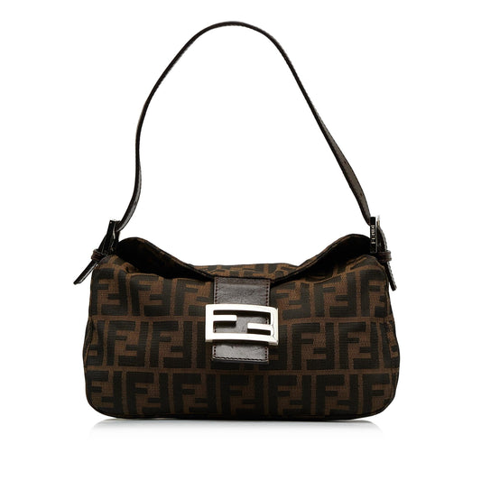 Luxury FendiZucca Double Flap Baguette (SHG-DmHE3n)