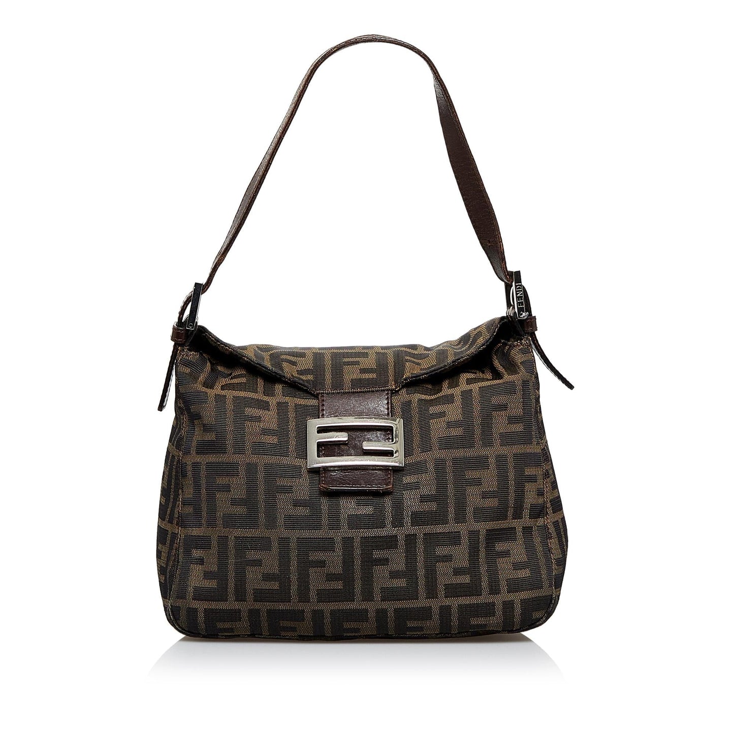 Luxury FendiZucca Double Flap Shoulder Bag (SHG-LACYHN)