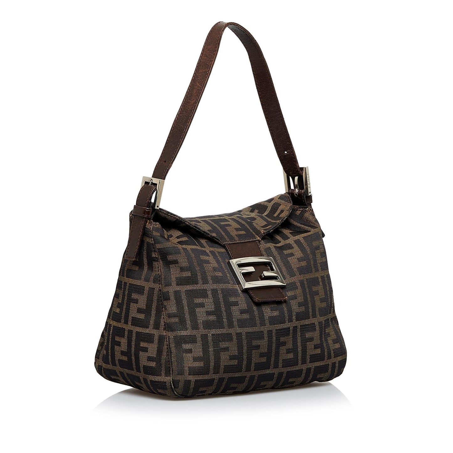 Luxury FendiZucca Double Flap Shoulder Bag (SHG-LACYHN)