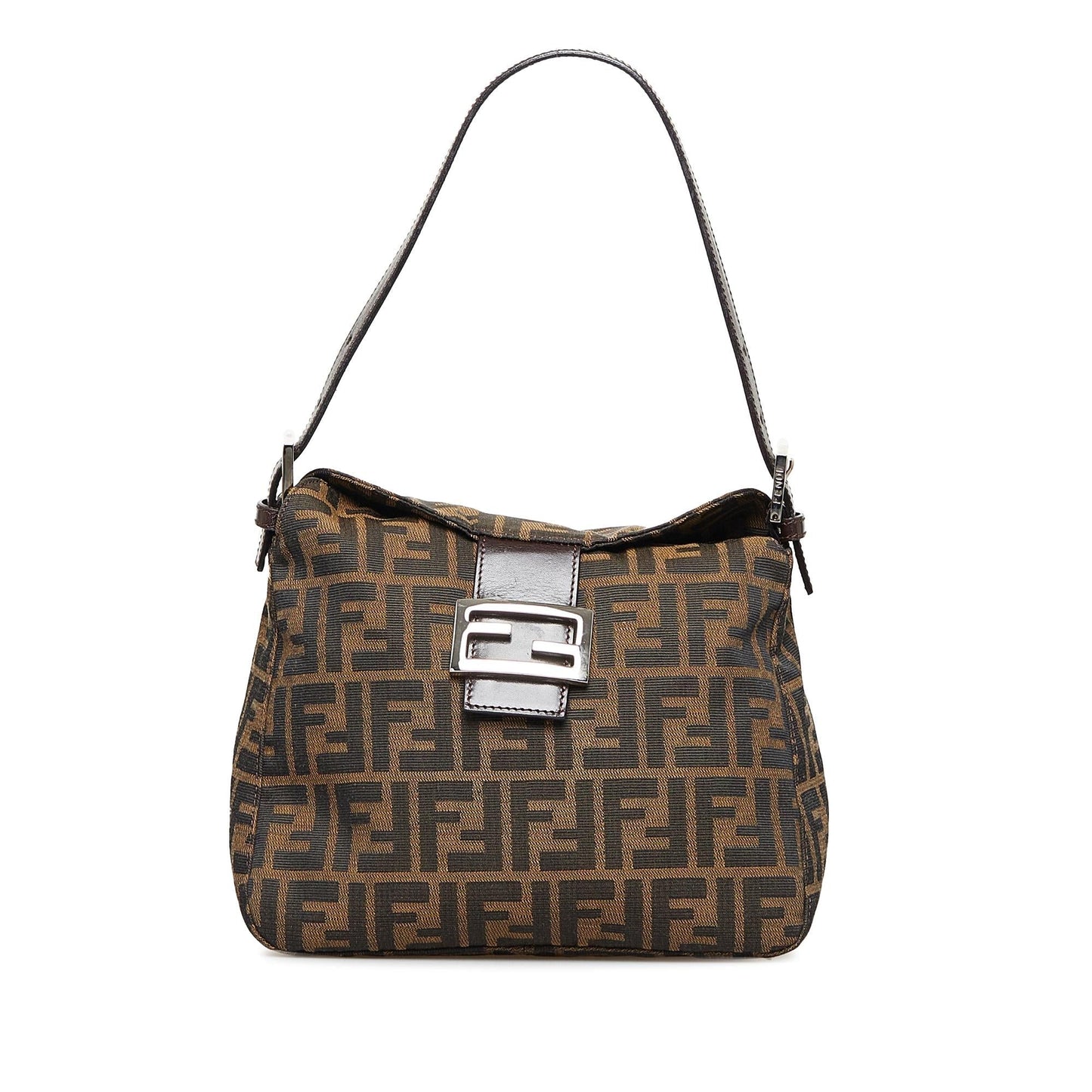 Luxury FendiZucca Double Flap Shoulder Bag (SHG-3W9xSv)
