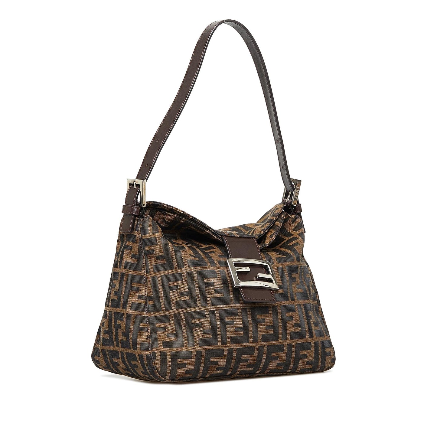 Luxury FendiZucca Double Flap Shoulder Bag (SHG-3W9xSv)