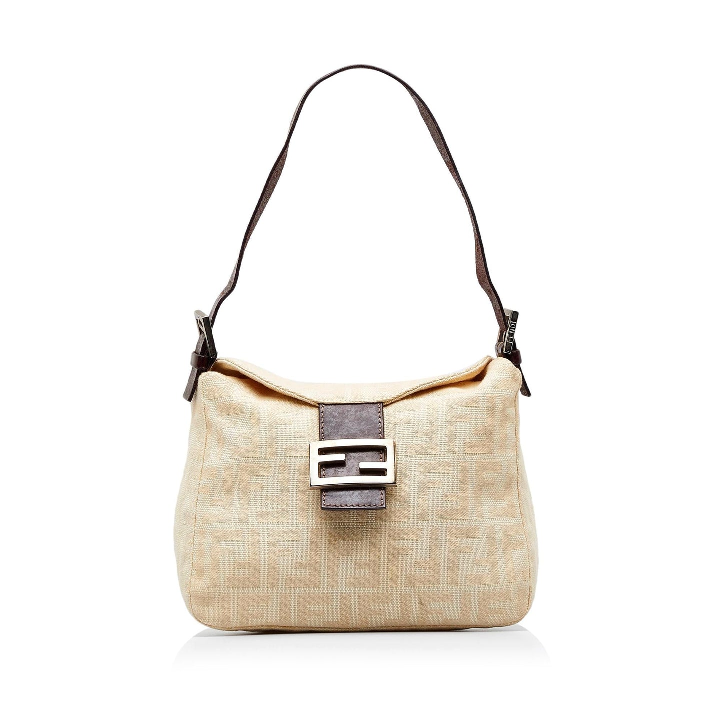 Luxury FendiZucca Double Flap Shoulder Bag (SHG-1wm87H)